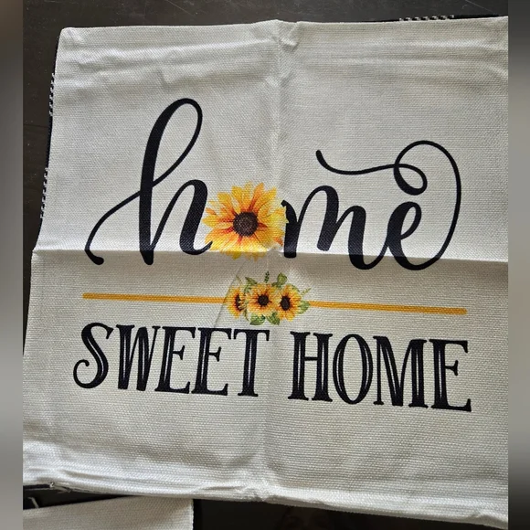 Decorative Sunflower Pillow Cover 18x18 Set of 4, - Picture 4 of 5